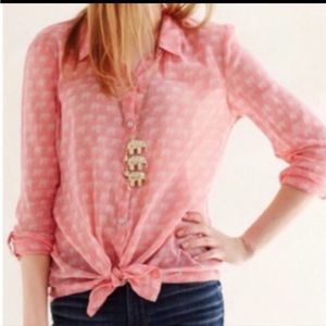 Anthropologie Hei Hei elephant button front small